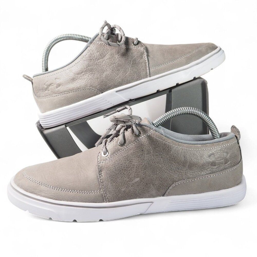Under Armour UA‎ Street Encounter Casual Leather Shoes Grey Men's 8 1288405-035